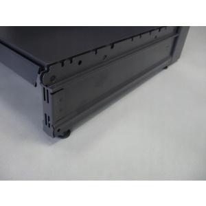 Regał sklepowy metalowy MAGO gondola dwustronny  H-150 cm, L-100 cm, G-2 x 37cm, 6×37 cm (82 cm)