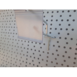 ZAWIESZKA POJEDYNCZA 10 CM DO PLECÓW PERFOROWANYCH Z UCHWYTEM NA CENĘ I LISTWĄ DRA W KPL. - obrazek 4